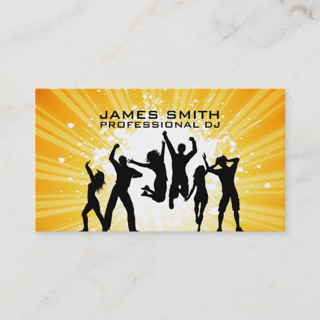 Visita Tarjeta de presentación de DJ (Anverso)