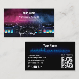 Visita Tarjeta de presentación de DJ