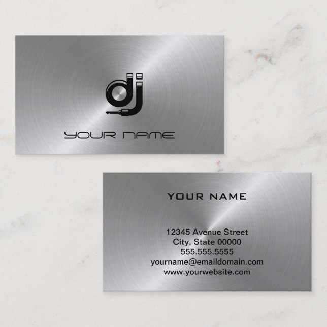 Visita Tarjeta de presentación de DJ (Anverso / Reverso)