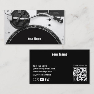 Visita Tarjeta de presentación de DJ