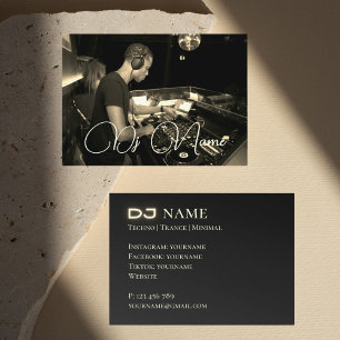 Visita Tarjeta de presentación de DJ de música de tu foto