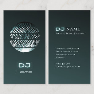 Visita Tarjeta de presentación de DJ de música Techno