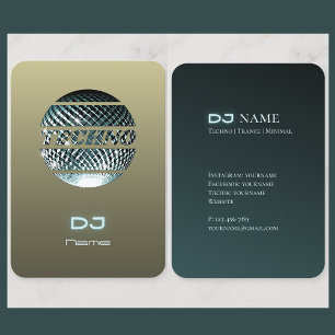 Visita Tarjeta de presentación de DJ de música Techno