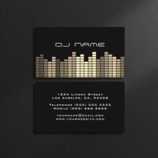 Visita Tarjeta de presentación de DJ Music Producer Gold 