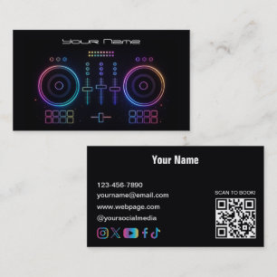 Visita Tarjeta de presentación de DJ Neon Moderna