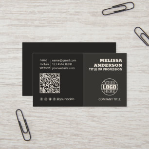 Visita Tarjeta de presentación de doble tono minimalista