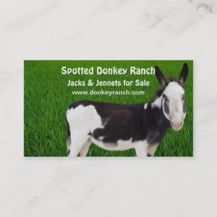 Visita Tarjeta de presentación de Donkey Ranch