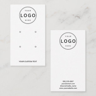 Visita Tarjeta de presentación de dos aretes con logotipo