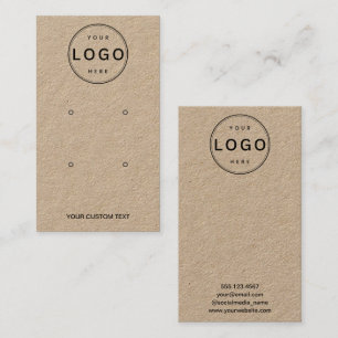 Visita Tarjeta de presentación de dos aretes con logotipo