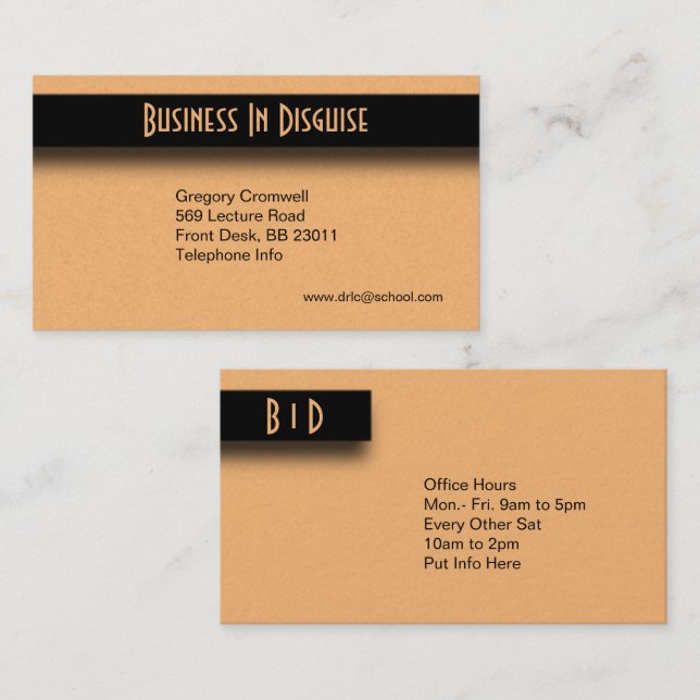 Visita Tarjeta de presentación de dos caras (Anverso / Reverso)