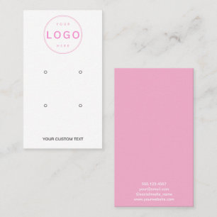Visita Tarjeta de presentación de dos pendientes con logo