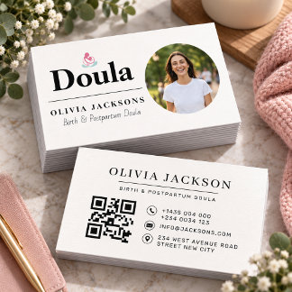 Visita Tarjeta de presentación de doula de foto de nacimi