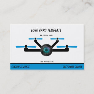 Visita Tarjeta de presentación de Drone con logotipo