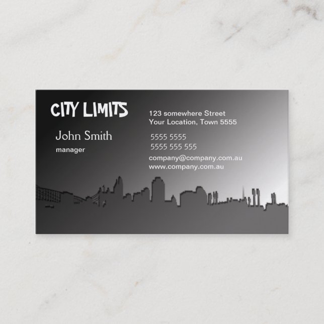 Visita Tarjeta de presentación de edificio blanco N negro (Anverso)