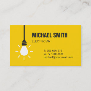 Visita Tarjeta de presentación de electricista con icono 