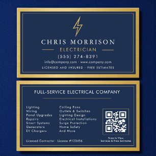 Visita Tarjeta de presentación de electricista contratist