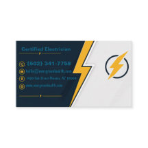 Tarjeta de presentación de electricista de empresa
