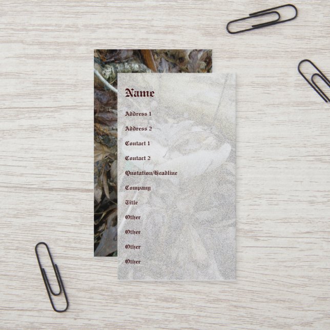 Visita Tarjeta de presentación de elementos de coordinaci (Anverso/Reverso In Situ)