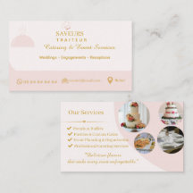 Tarjeta de presentación de empresa de catering pro