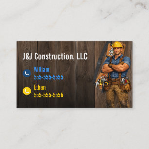 Visita Tarjeta de presentación de empresa de construcción