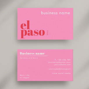 Visita Tarjeta de presentación de empresa de El Paso Texa