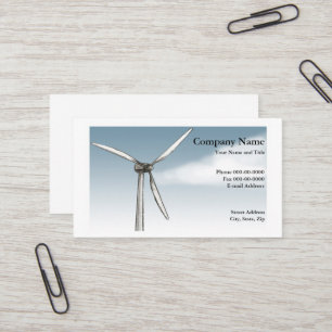 Visita Tarjeta de presentación de energía eólica