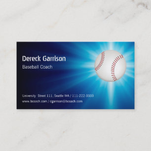 Visita Tarjeta de presentación de entrenador de béisbol
