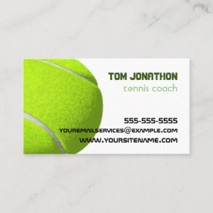 Visita Tarjeta de presentación de entrenador de tenis pro