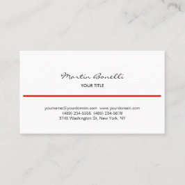 Visita Tarjeta de presentación de escritura a mano blanca