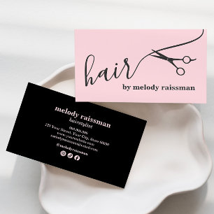 Visita Tarjeta de presentación de estilista de cabello co