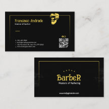 Tarjeta de presentación de estilista senior barber