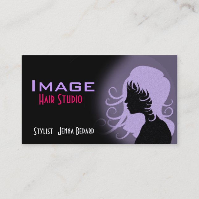 Visita Tarjeta de Presentación de Estudio de Cabello Mora (Anverso)