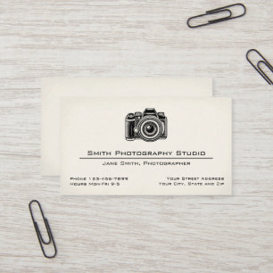 Visita Tarjeta de presentación de estudio de fotografía F