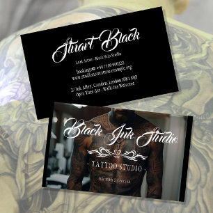 Visita Tarjeta de Presentación de Estudio de Tatuajes   P