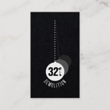 Tarjeta de presentación de experto en demolición v