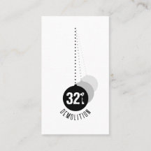 Tarjeta de presentación de experto en demolición v