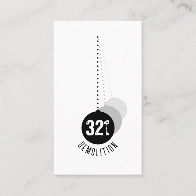 Visita Tarjeta de presentación de experto en demolición v (Anverso)