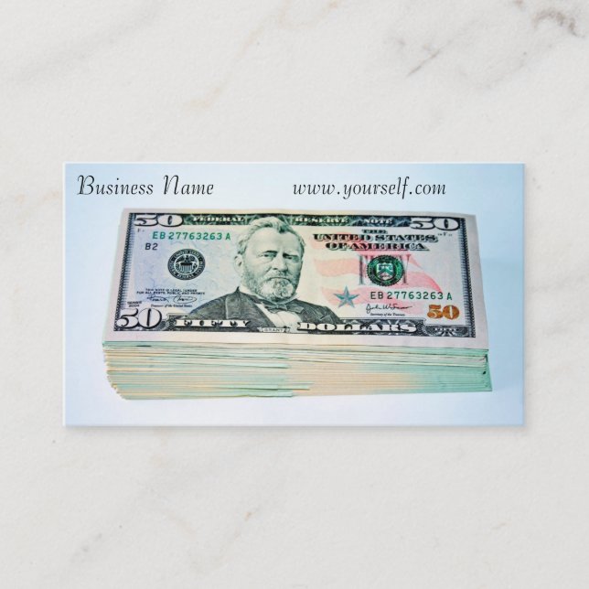 Visita Tarjeta de presentación de finanzas (Anverso)