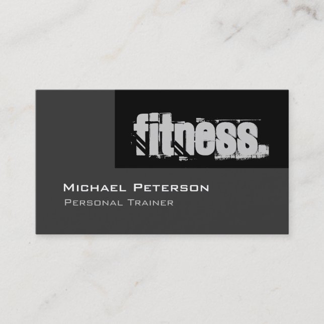 Visita Tarjeta de presentación de fitness personal para e (Anverso)