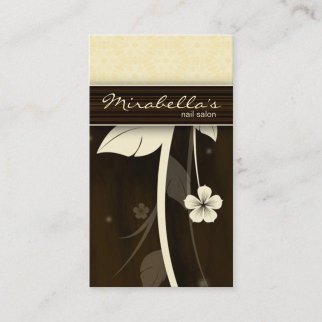 Visita Tarjeta de presentación de flores Chocolate amaril (Anverso)