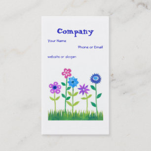 Visita Tarjeta de presentación de flores de color rosa, a