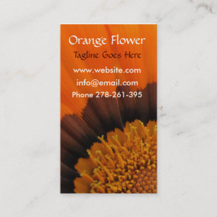 Visita Tarjeta de presentación de flores de Gazania naran