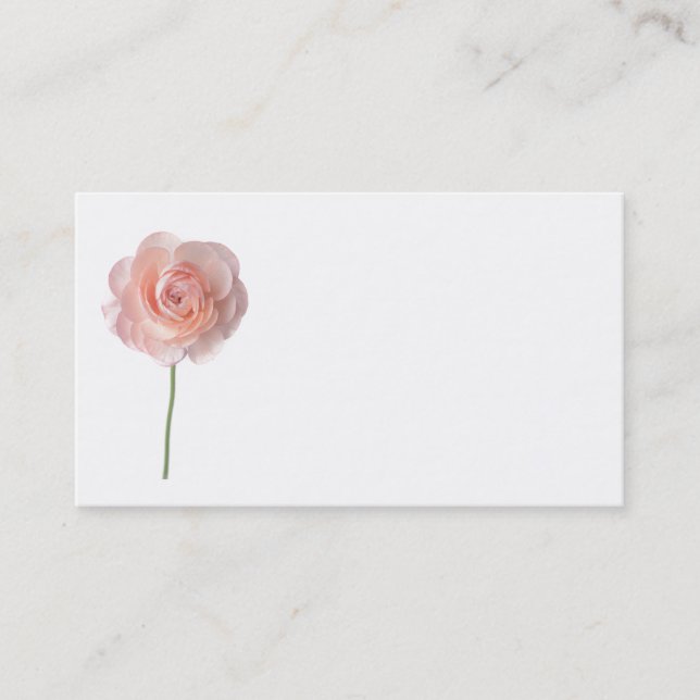Visita Tarjeta de presentación de flores rosa (Anverso)