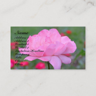 Visita Tarjeta de presentación de flores rosas pesadas