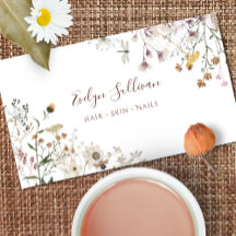 tarjeta de presentación de flores silvestres