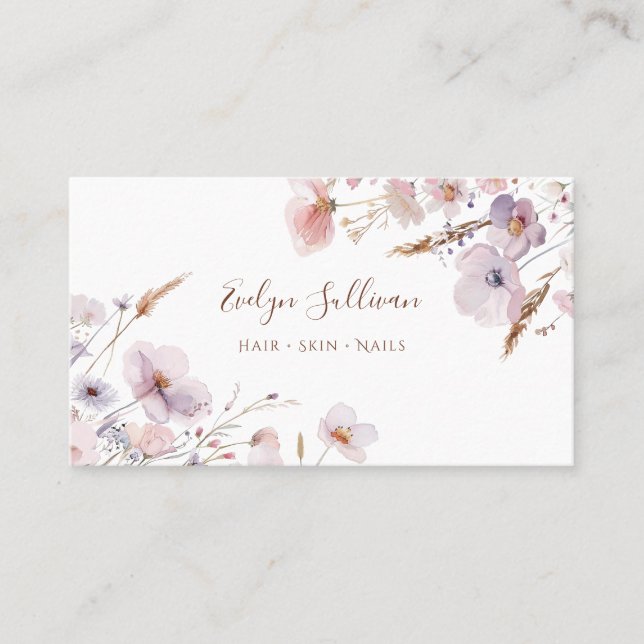 Visita Tarjeta de presentación de flores silvestres de li (Anverso)