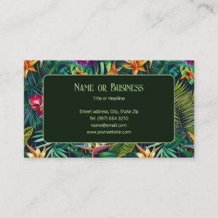 Visita Tarjeta de presentación de flores tropicales