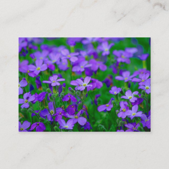 Visita Tarjeta de presentación de Flores Violetas (Anverso)