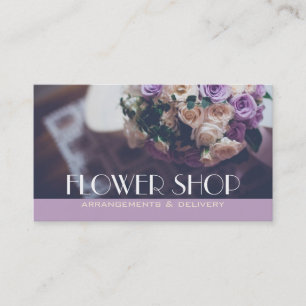 Visita Tarjeta de presentación de floristería de entrega
