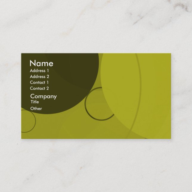 Visita Tarjeta de presentación de fondo amarillo Círculos (Anverso)